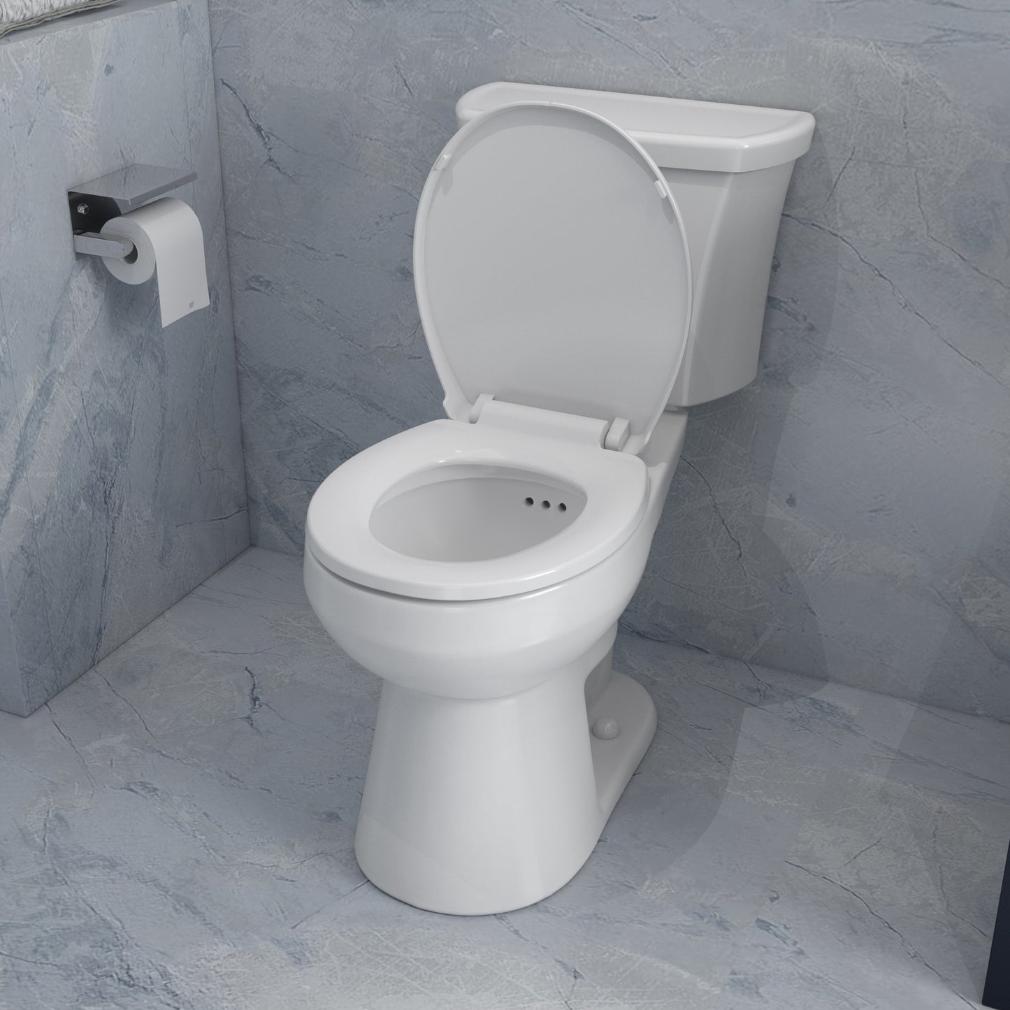 Easley 2-Piece 1.28 GPF White Round ADA Plus Height™ Toilet